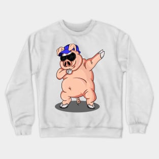 'Dabbing Dancing Pig' Funny Dabbing Animal Gift Crewneck Sweatshirt